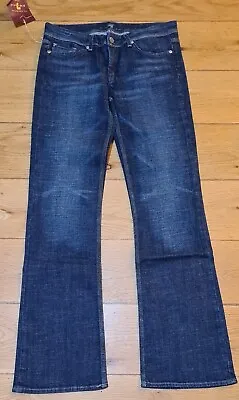 7 For All Mankind Flynt Jeans Blue Wash Boot Flare Stud Pockets New Size 30W 33L • £23.76
