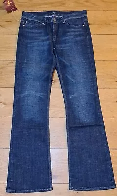 7 For All Mankind Flynt Jeans Blue Wash Boot Flare Stud Pockets New Size 30W 33L • £23.76