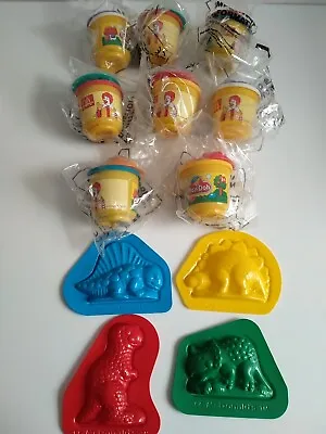 McDonalds Happy Meal - X8 Play Doh + X4 Dinosaur Figure Moulds - Sealed Rare • £17.50