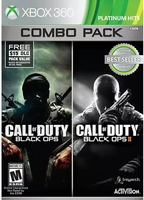 Call Of Duty: Black Ops 1 & 2 Combo Pack X360 & Xbox One 2 DISCS WORKING Shooter • $31.99