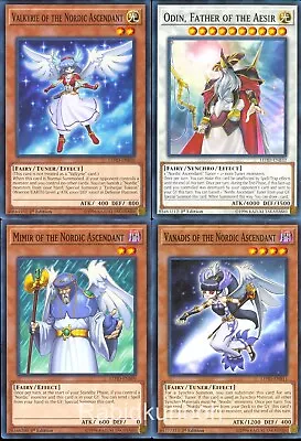 Yugioh Nordic Ascendant Set - Odin Father Of The Aesir Vanadis Valkyrie Mimir • $3.95