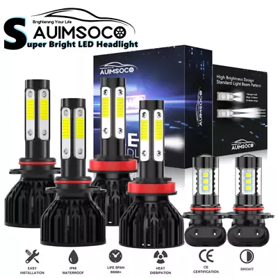 6x 9005 H11 9145 Combo LED Headlight High Low Beam + Fog Light Bulbs Upgrade Kit • $49.99