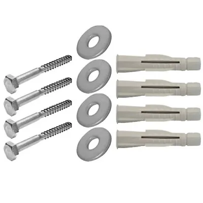 4 X COACH BOLTS AND RAW PLUGS FOR SKY DISH / AERIAL WALL BRACKETS 8x70mm • £6.99