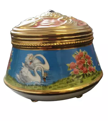 House Of Faberge & The Franklin Mint Swan Lake Music Trinket Box • £12.99