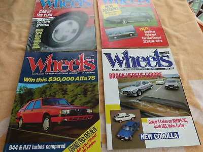 Wheels X4 Vintage 1980's  Car Magazines/free Postage • $29