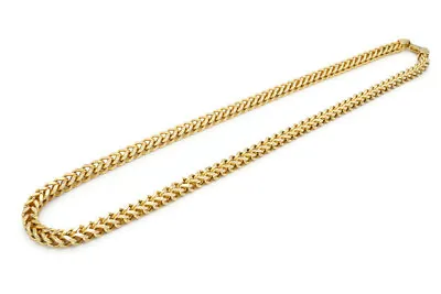 10k Yellow Gold Mens Chain Foxtail Necklace 24.5  Heavy 6.75mm • $3893.46