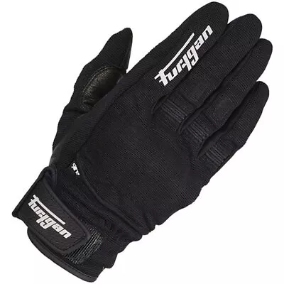Furygan Jet D3O Textile Leather Motorcycle Motorbike Short Gloves Black / White • £33.94