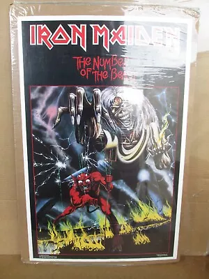 Vintage Iron Maiden 1982 Poster Music Number Of The Beast 19689 • $45