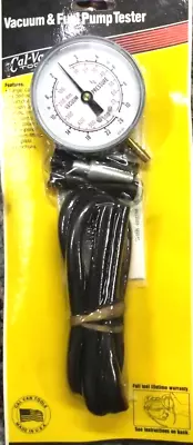 $13.99 • Buy Vacuum Gauge/ Fuel Pump Tester 0 - 10 PSI  Cal-Van Tools #76