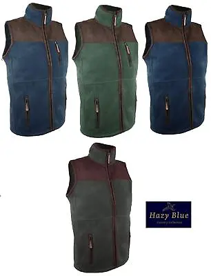 Hazy Blue Mens Denton Full Zip Bodwarmer Gilet Vest Waistcoat Country Clothing • £34.99