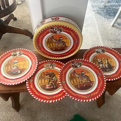 Restoration Hardware Circus Themed Set Of 4 Tin Plates In Original Container  • $20