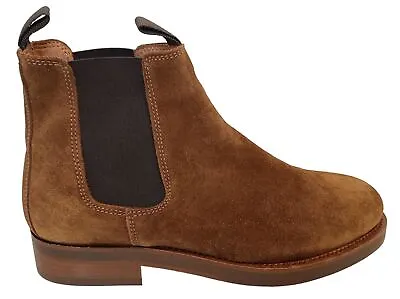 BELSTAFF Men's Longton Cognac Brown Suede Chelsea Boots EU43 UK9 NEW RRP325 • £178.75