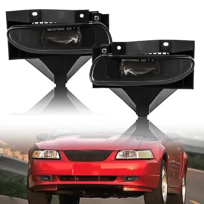 Pair For 1999-2004 Ford Mustang Clear Lens Bumper Fog Lights Driving Lamps • $59.90