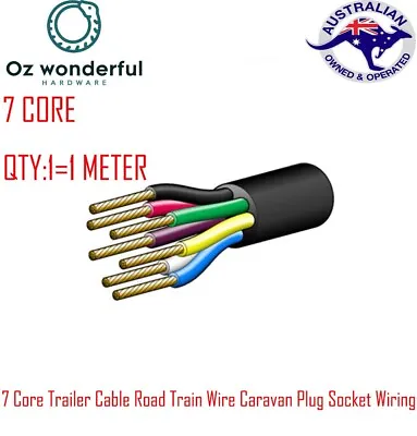 7 Core Trailer Cable Road Train Wire Caravan Plug Socket Wiring  • $4.49