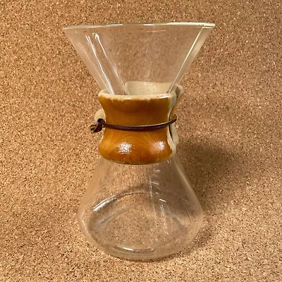 Vintage CHEMEX Green Stamp PYREX GLASS 9.5  Embossed Pour Over COFFEE Maker • $125