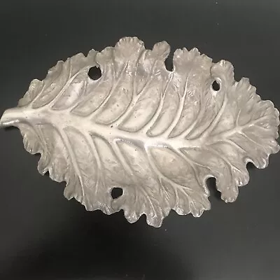 Arthur Court 1986 Lettuce Leaf Shape Dish Plate Aluminum Candy Nuts Soap Trinket • $19.99