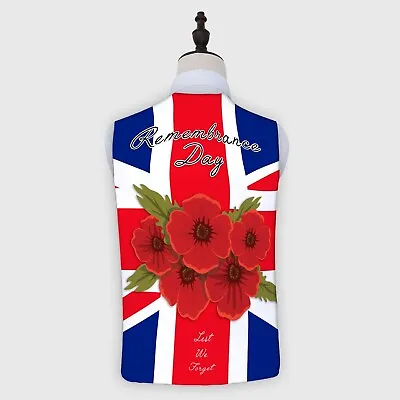 Remembrance Day Union Jack Design Novelty Waistcoat Fancy Dress Large • £9.99