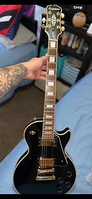 Epiphone Les Paul Custom Electric Guitar Ebony • $700