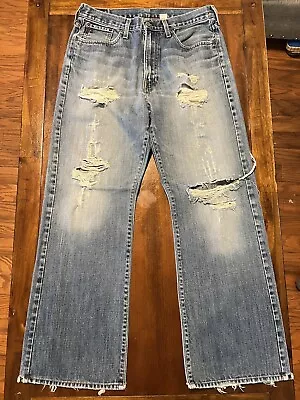 VTG Abercrombie & Fitch Jeans Pants 32x32 Baggy Wide Leg Boot Y2k USA Distressed • $30