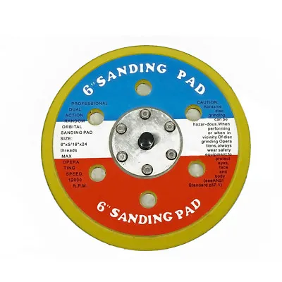 6  Hook And Loop With 5/16 24 Threads SANDING PAD Fits For DA SANDER PALM D/A • $5.39