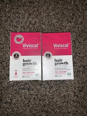 Viviscal Hair Growth Supplement - LOT OF 2 Total Of 120 Capsules • $54.49