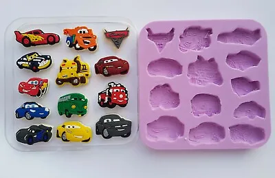 Disney Cars 001 Silicone Mould For Cake Toppers Chocolate Clay Etc • £9.99
