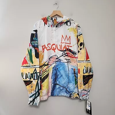 Members Only X Jean-Michel Basquiat Painting Artist Windbreaker Jacket XL  • $54.95