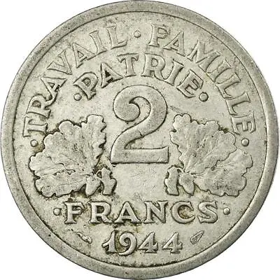 French Coin 2 Francs | Vichy French State | France | 1943 - 1944 • $4.71