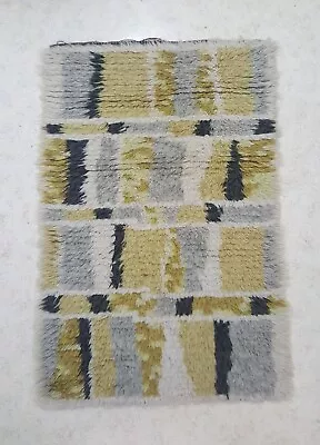 £26.23 • Buy Vintage Rya Rug Shag Carpet Sweden Scandinavia 1960s Mid Century Modern