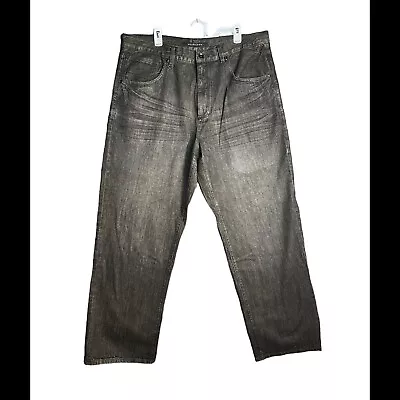 Sean John GARVEY Jeans Men 38 X 32 Black Loose Straight Hip Hop Street Wear Y2K • $21.95