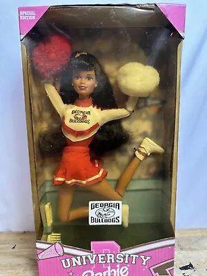 1996 Vintage University Of Georgia Bulldogs Cheerleader Barbie-red & White • $49.99