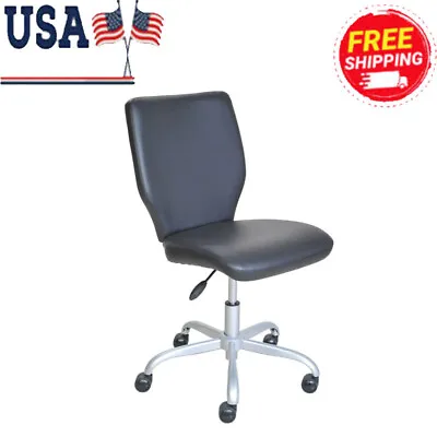 Mid Back Office Chair W/Casters Computer Desk Task Swivel Faux Leather Home New • $67.49