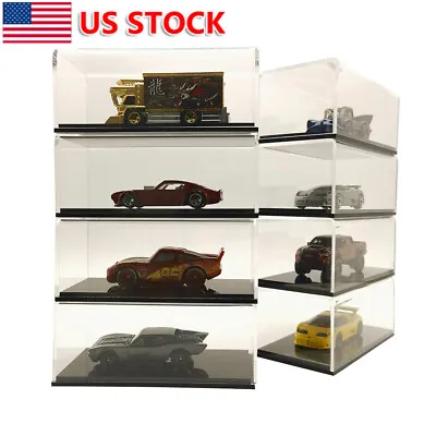 1x 1:64 Acrylic Case Display Box Show Transparent Dust Proof +Base For Car Model • $6.99