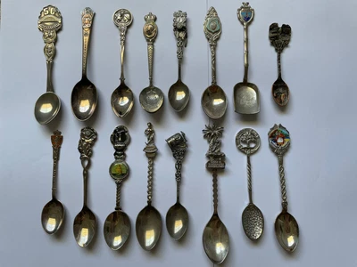 $10 • Buy Bulk 16 X Vintage Souvenir Spoons Australia, USA, Royal Family Coronation 925