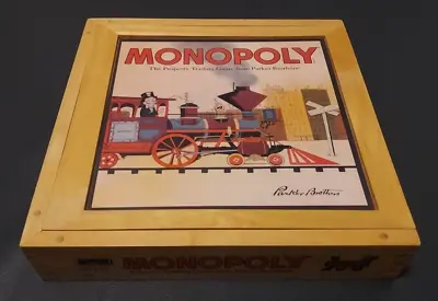 2001 Parker Brothers Monopoly Nostalgia Board Game Series Original Wood Box • $15.99