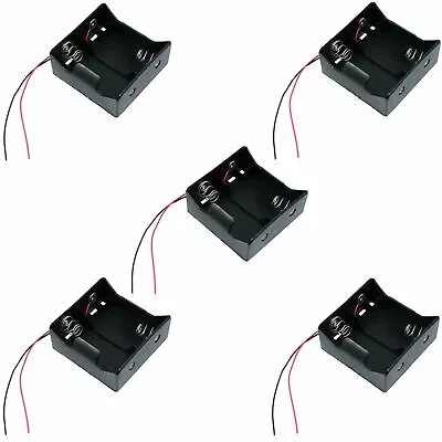 5 X 2 D Battery Holder Case Box W/ 150mm Wire Leads • £11.19