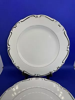 Ucagco Heirloom Dinner Plate Platinum Vintage Excellent • $15