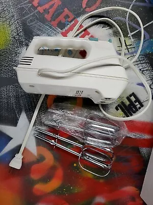 Vintage Sunbeam Mixmaster 4 Speed Hand Mixer With Box And Manual • $39.95