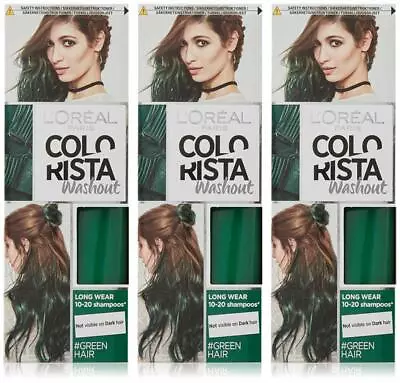 £11.99 • Buy 3X L'Oreal Colorista Washout Semi-Permanent Hair Dye 80ml - Choose Your Shade