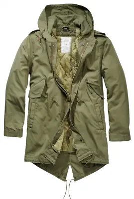 Brandit M51 US Parka Urban Lining Fishtail Mens Casual Outdoor Jacket OD Green • $119.90