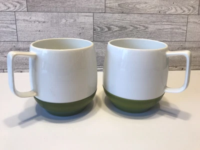 $19.99 • Buy 2 Vintage Vacron Bopp-Decker Cup Insulated Vacuum Plastic Green & White