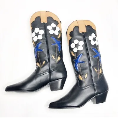 Oak Tree Farms | Chuparossa Black Retro Western Boots • $100