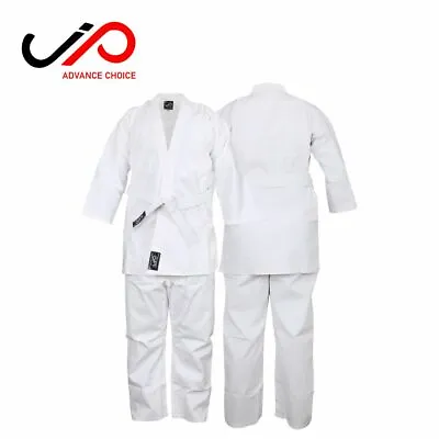 JP Karate Gi Uniform 8oz Martial Arts Adult Lightweight Kids Belt Outfit White • $23.99