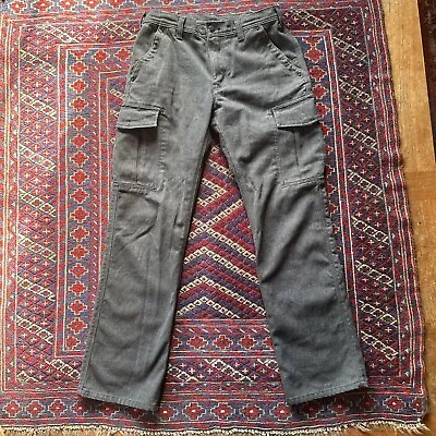 Patagonia Pants Mens 30x33 Iron Forge Hemp Cargo Canvas Denim Workwear Ink Black • $30