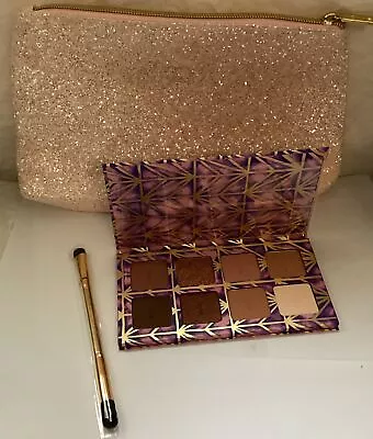 Tarte Cosmetics Eyeshadow Palette Brush & Sparkling Make Up Bag GENUINE & NEW • £22.99