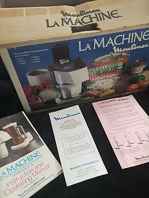 New Open Box Vintage La Machine Moulinex Food Processor Model 354 • $120