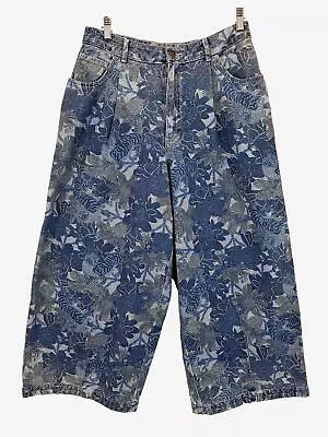 Gorman Groovy Floral Wide Leg Cropped Jeans Size 12 • $71.99