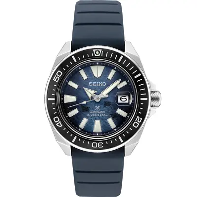 Seiko Prospex Automatic Diver’s Blue Dial Blue Silicone Strap Men’s Watch SRPF79 • $379.95