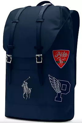 Brand New Ralph Lauren Polo Rucksack Bag Navy Backpack Weekend Gym Travel • £34.99