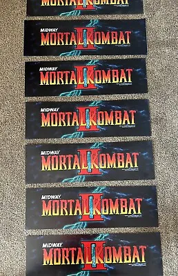 Mortal Kombat II (2) Arcade Marquee By Midway 25  X 7.5  • $15